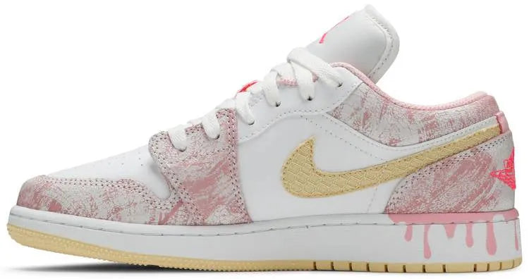Air Jordan 1 Low Pink Drip: Exclusive 2024 Premium Sneakers for Kids