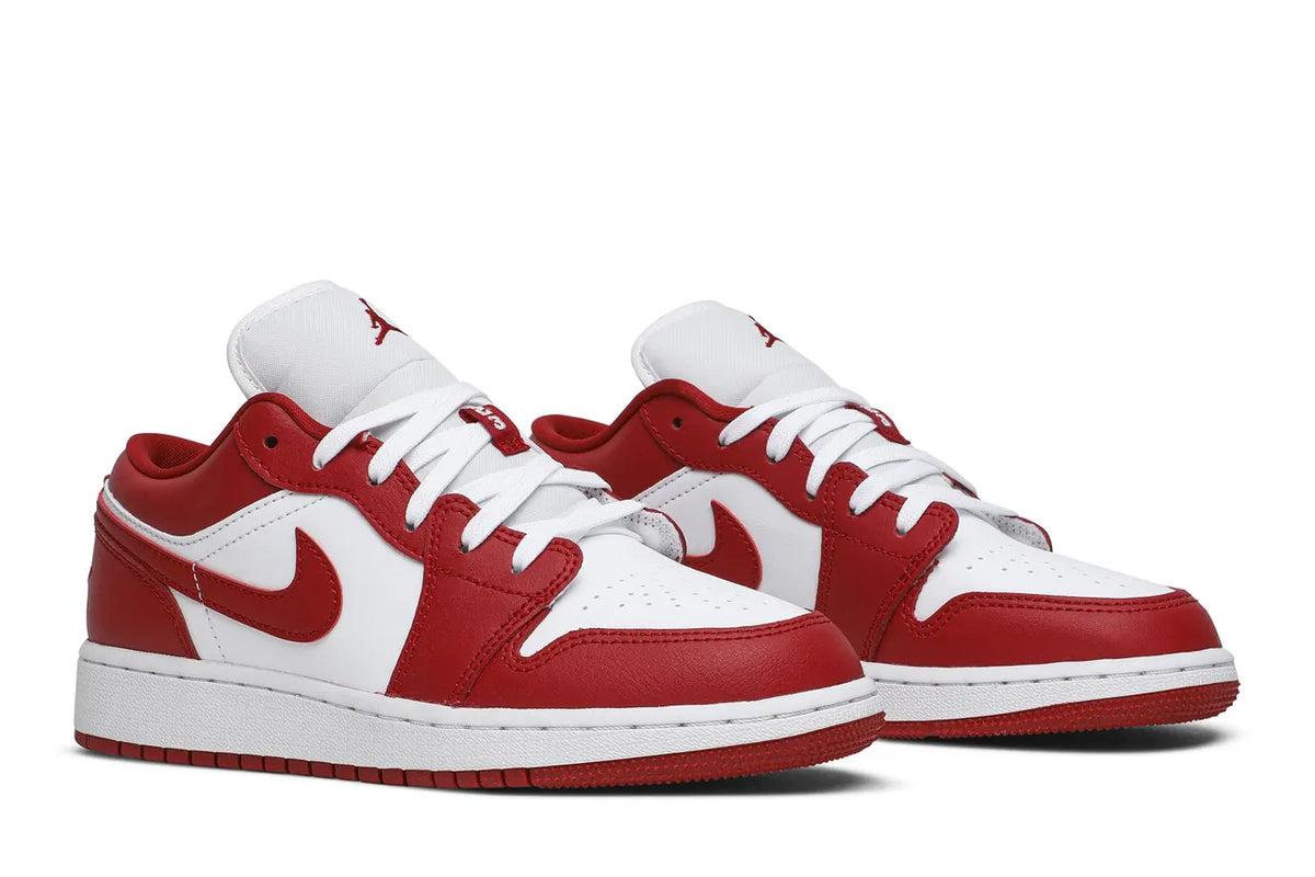 Air Jordan 1 Low Sneakers: 2024 Ultimate Premium Red & White Edition