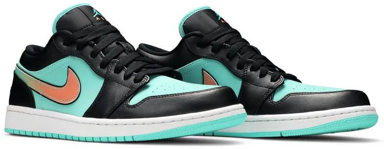 Air Jordan 1 Low Sneakers: 1 Ultimate Premium Teal & Black Edition