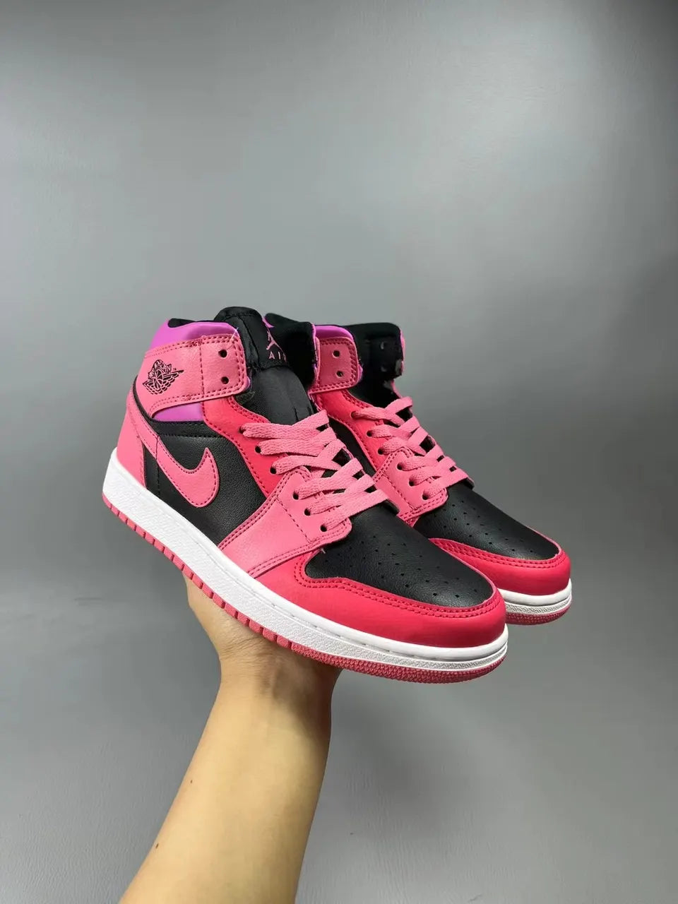 Air Jordan 1 Mid Pink Black - Hình 4