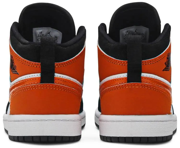 Air Jordan 1 Mid Sneakers: 1 Ultimate Premium Orange Black 2024 Edition