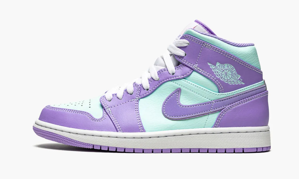 Air Jordan 1 Mid Sneakers: Premium 2024 Exclusive Purple Aqua Edition
