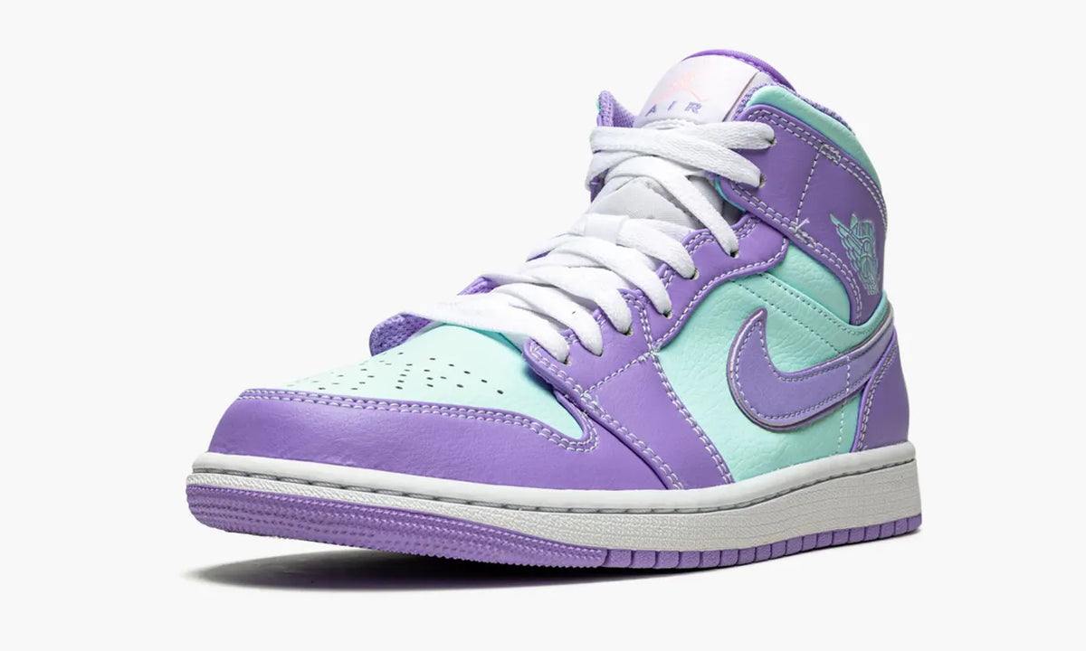 Air Jordan 1 Mid Sneakers: Premium 2024 Exclusive Purple Aqua Edition