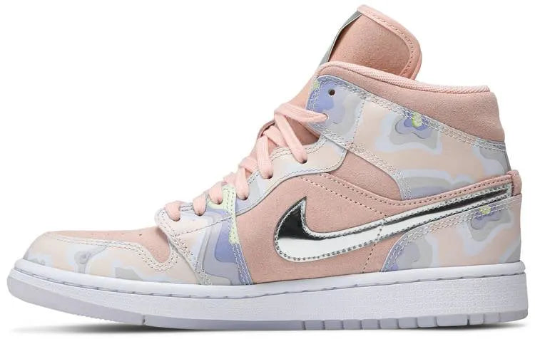 Air Jordan 1 Mid sneakers: Top #1 Premium SE Topographic Pink Edition