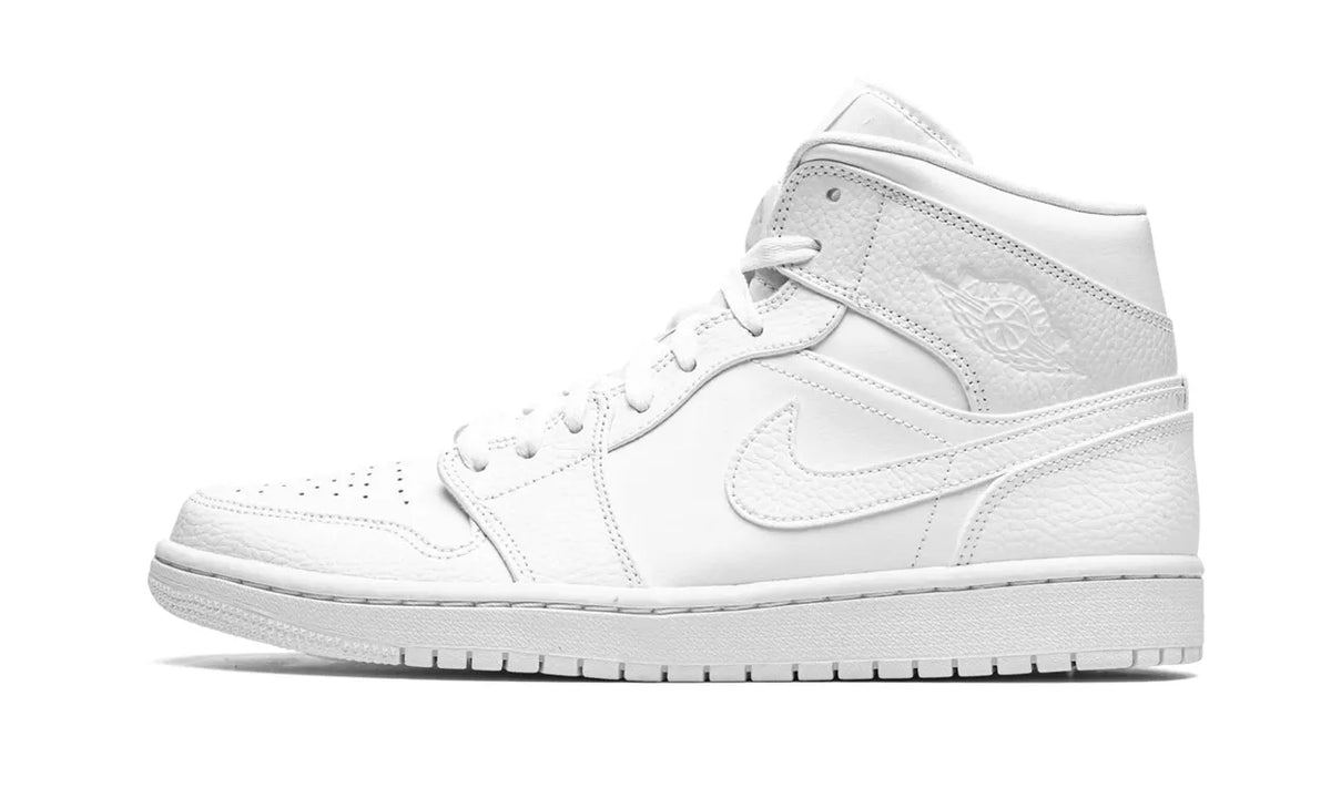 Air Jordan 1 Mid White Premium Leather Sneakers: 2024 Ultimate Edition