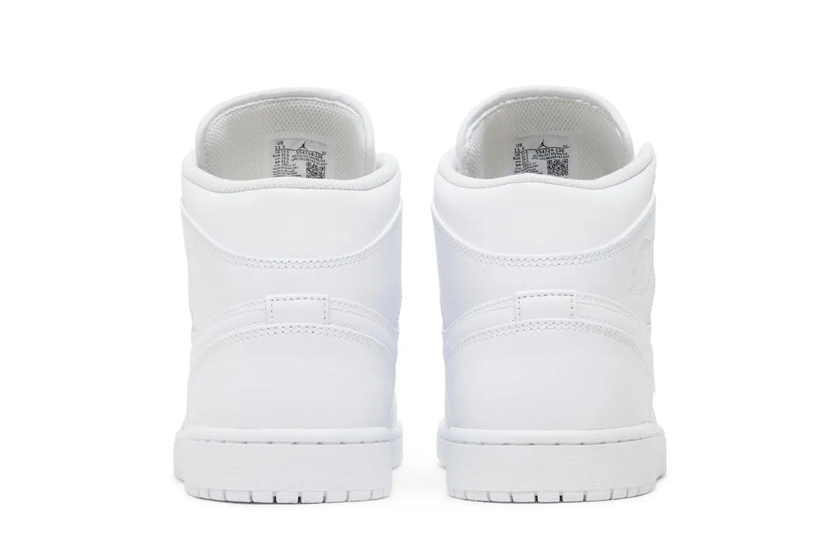 Air Jordan 1 Mid White Premium Leather Sneakers: 1 Ultimate Style Choice