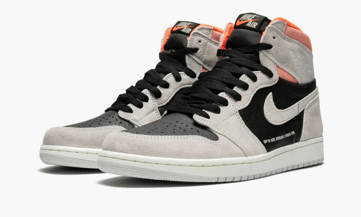 Air Jordan 1 High OG Premium Neutral Grey & Hyper Crimson 2019 Edition