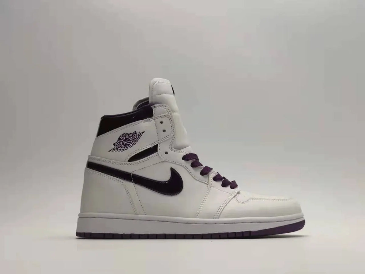 high Air Jordan 1 White Purple - Hình 6