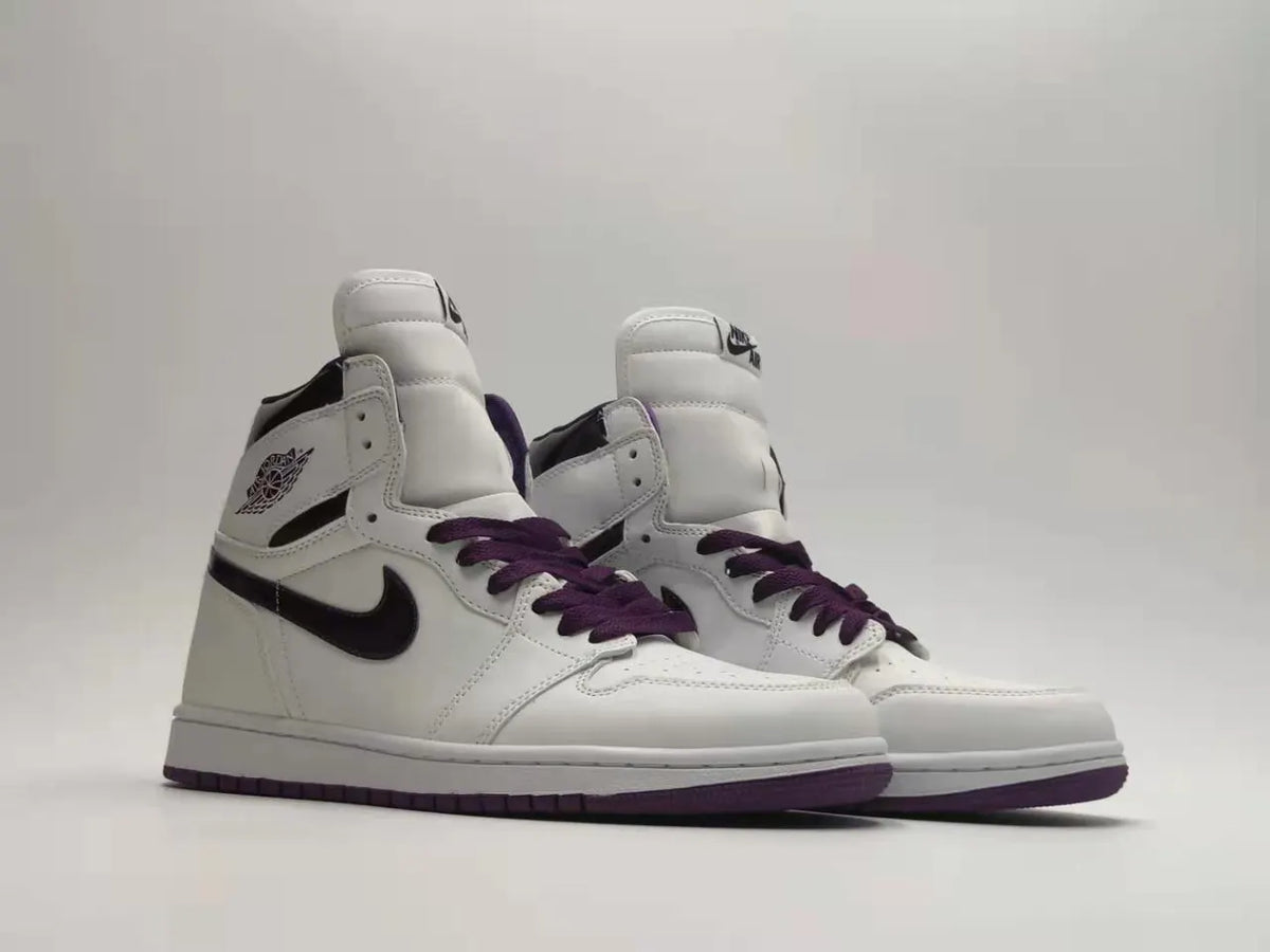 high Air Jordan 1 White Purple - Hình 2