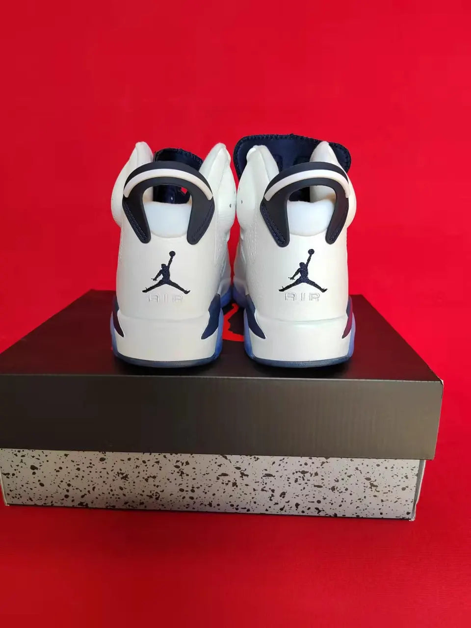 premium Air Jordan 6 White Navy - Hình 2