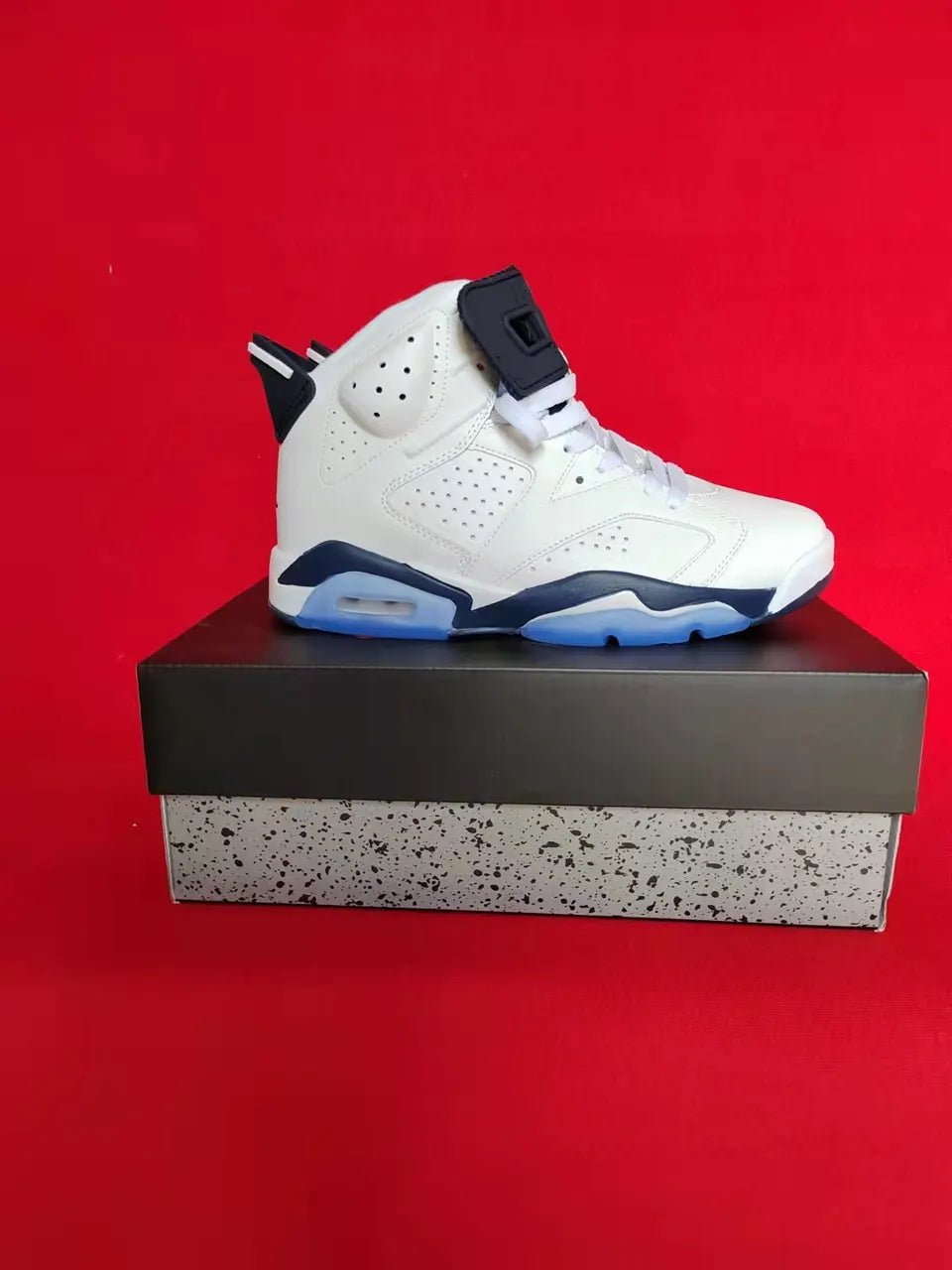 premium Air Jordan 6 White Navy