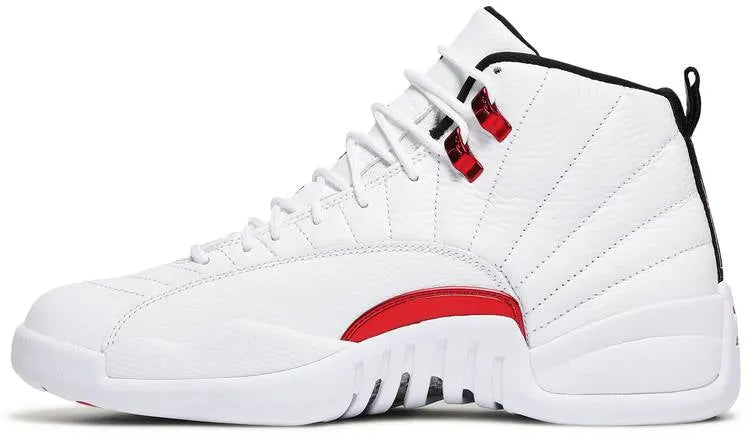 retro premium Air Jordan 12 White Red - Hình 2