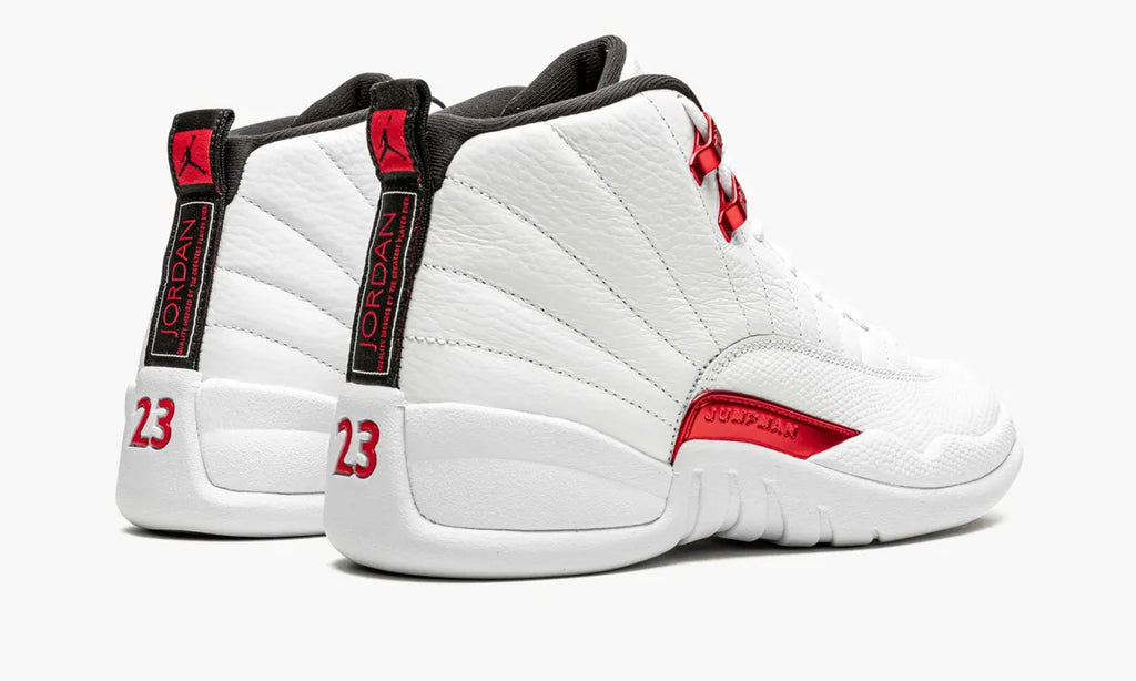 retro premium Air Jordan 12 White Red - Hình 4