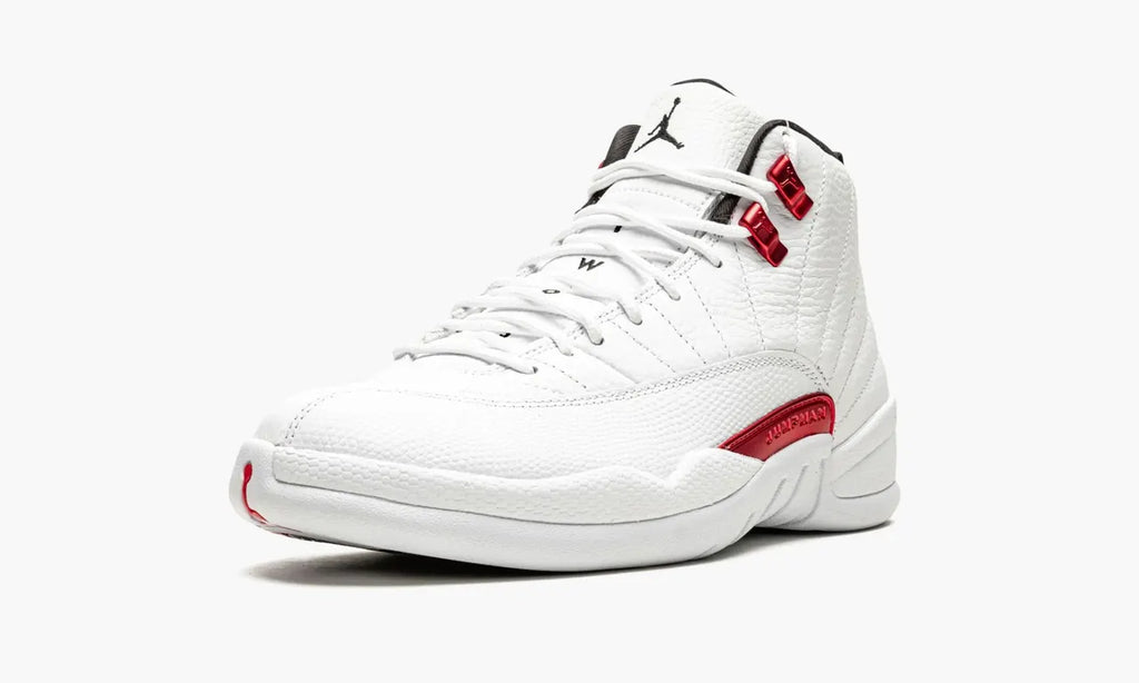 retro premium Air Jordan 12 White Red - Hình 5