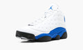 white Jordan 13 Retro Hyper Royal