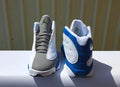 retro Air Jordan 13 White Grey Blue