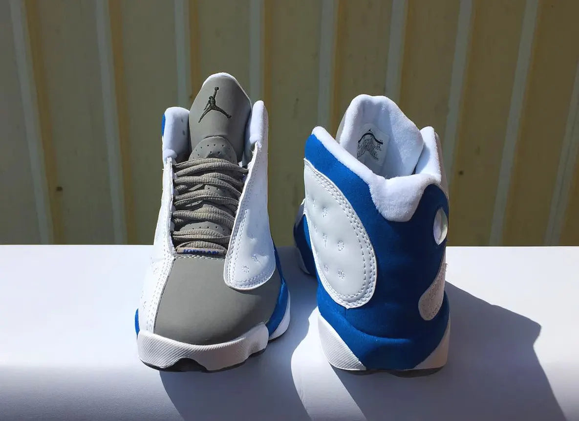 retro Air Jordan 13 White Grey Blue