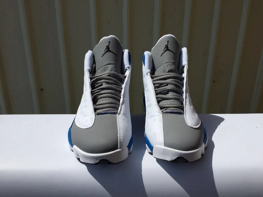 retro Air Jordan 13 White Grey Blue - Hình 2