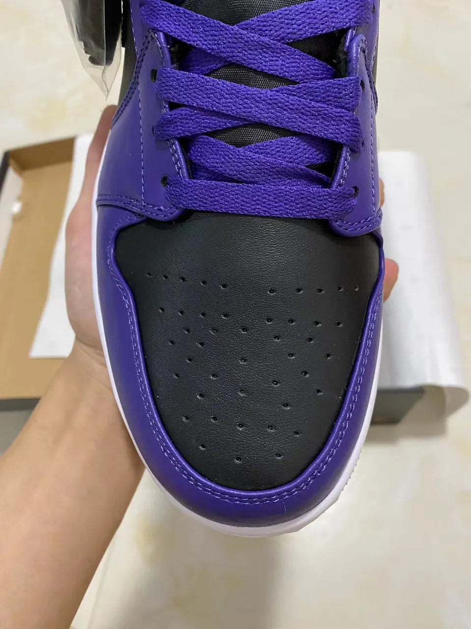Air Jordan 1 High Purple Black - Hình 6
