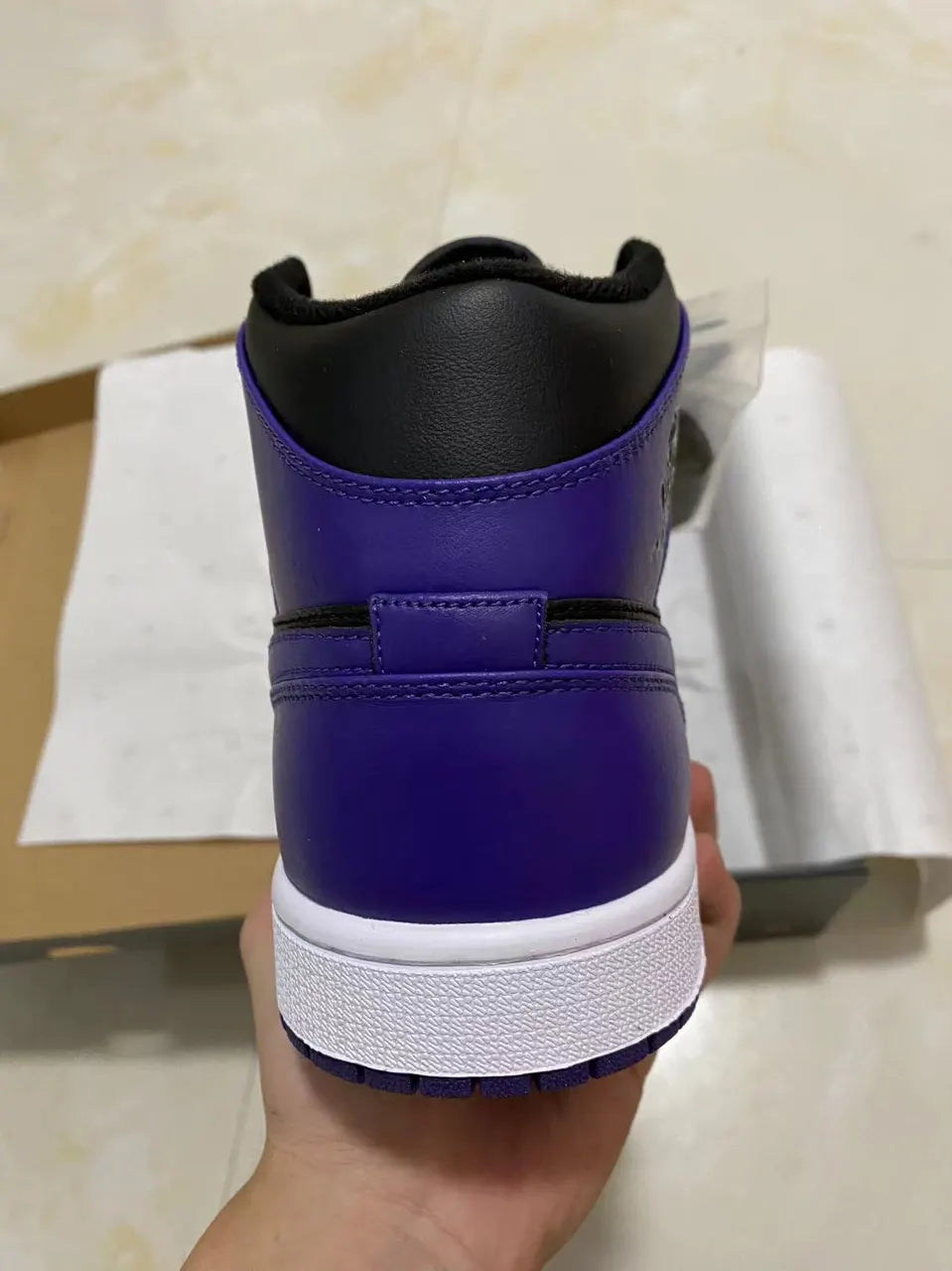 Air Jordan 1 High Purple Black - Hình 3