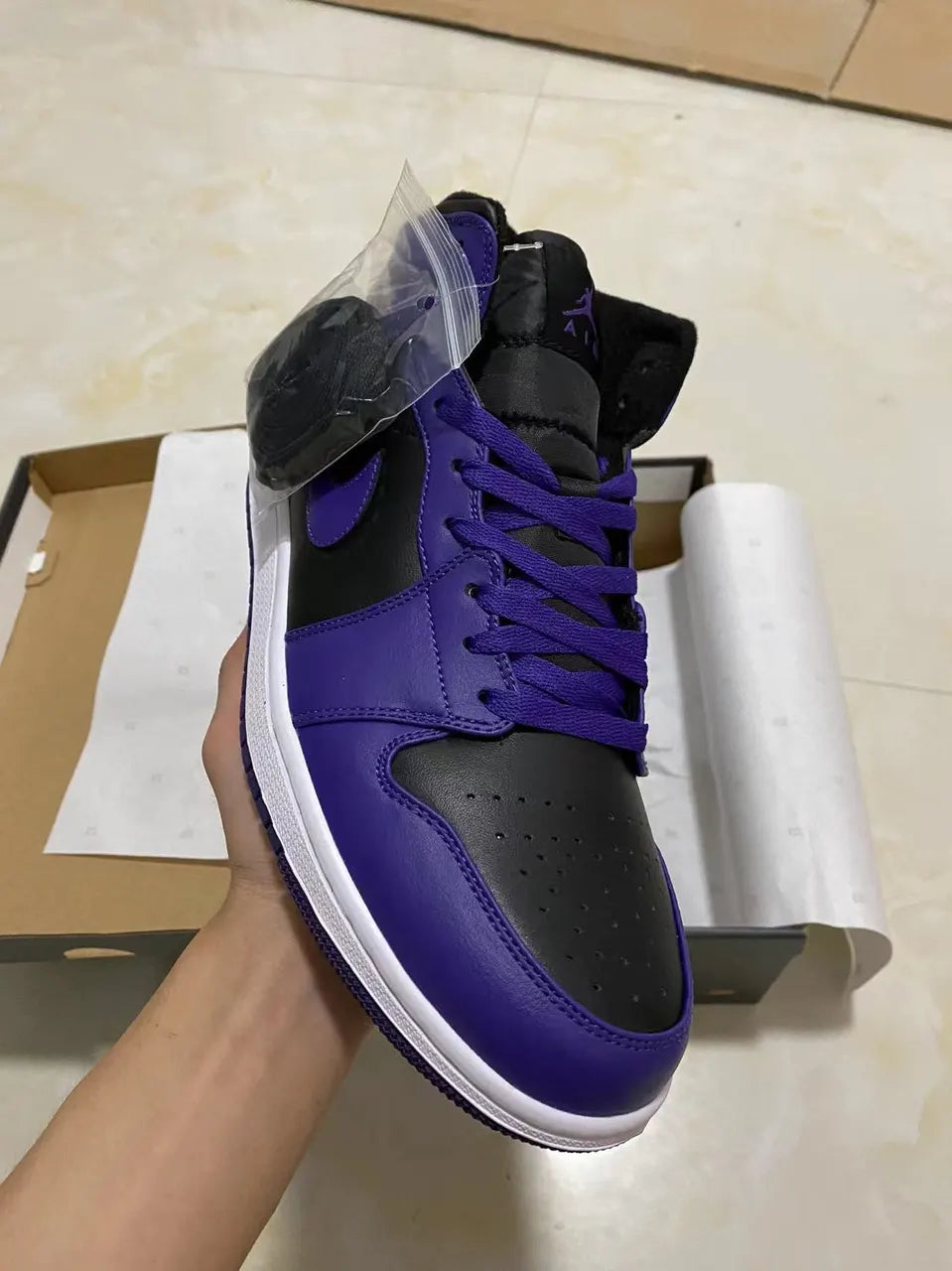 Air Jordan 1 High Purple Black - Hình 7