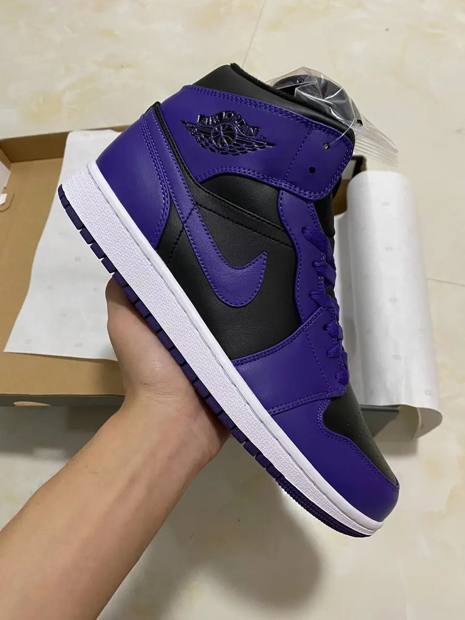 Air Jordan 1 High Purple Black - Hình 8