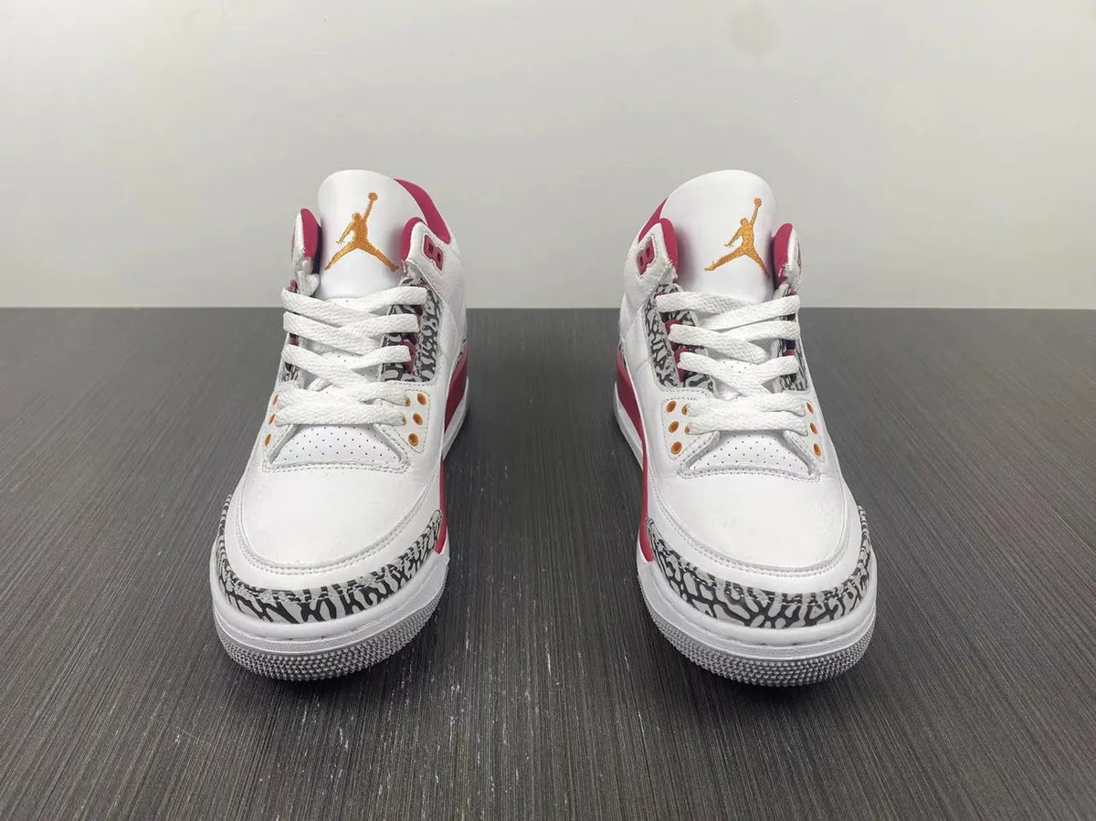 iconic Air Jordan 3 Retro White Red - Hình 8