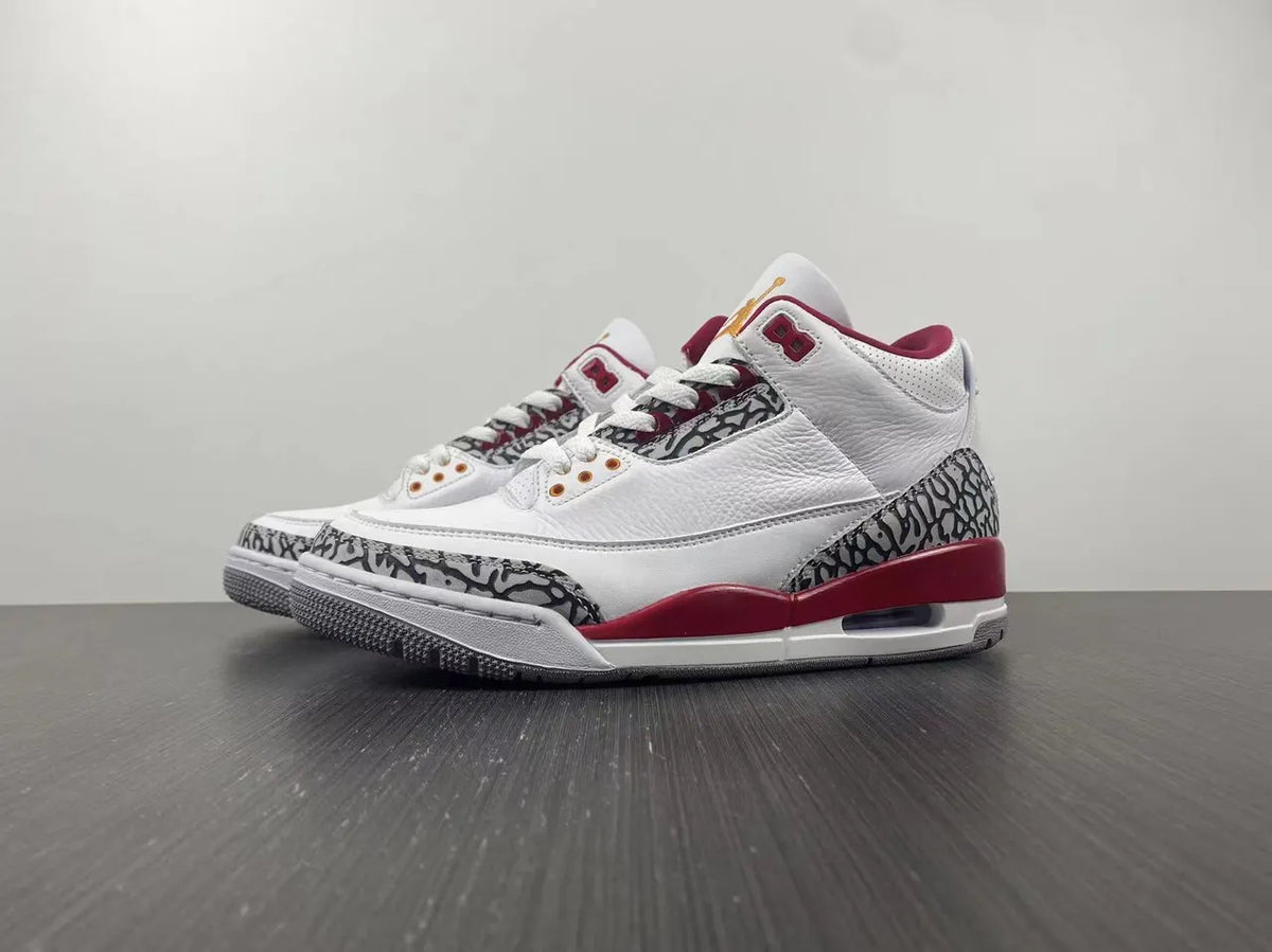 iconic Air Jordan 3 Retro White Red - Hình 7