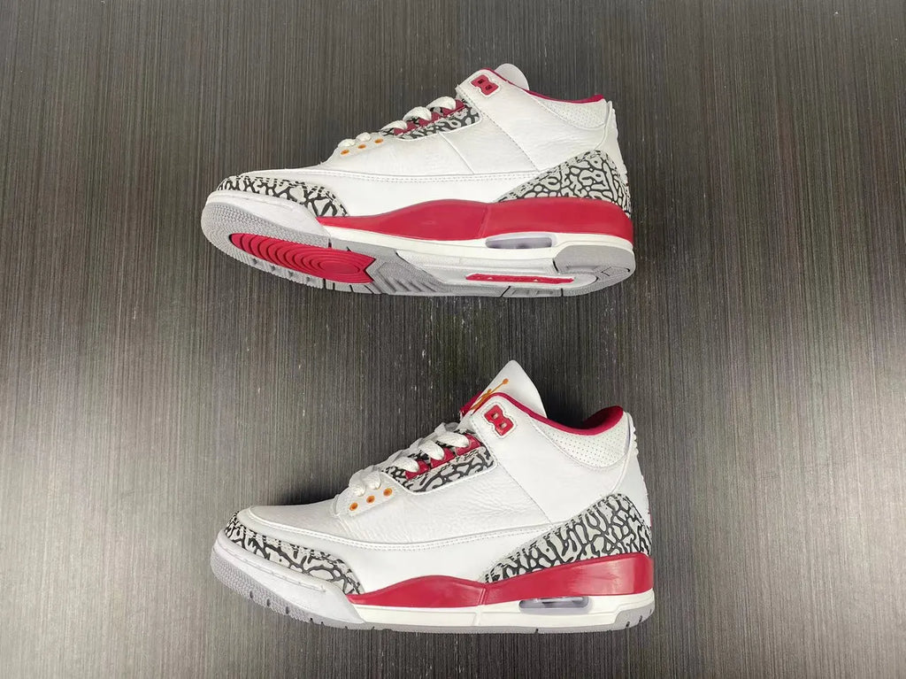 iconic Air Jordan 3 Retro White Red - Hình 9