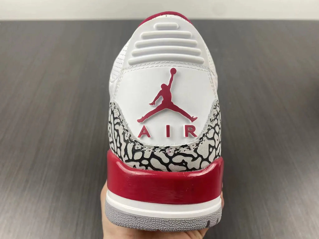 iconic Air Jordan 3 Retro White Red - Hình 4