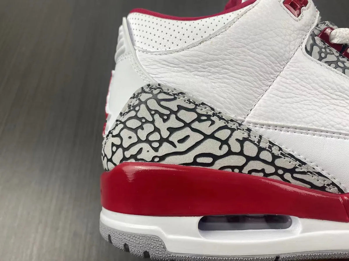 iconic Air Jordan 3 Retro White Red - Hình 5