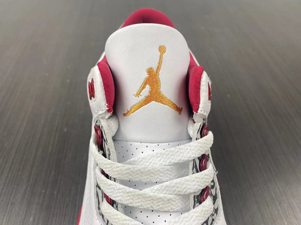 iconic Air Jordan 3 Retro White Red - Hình 3
