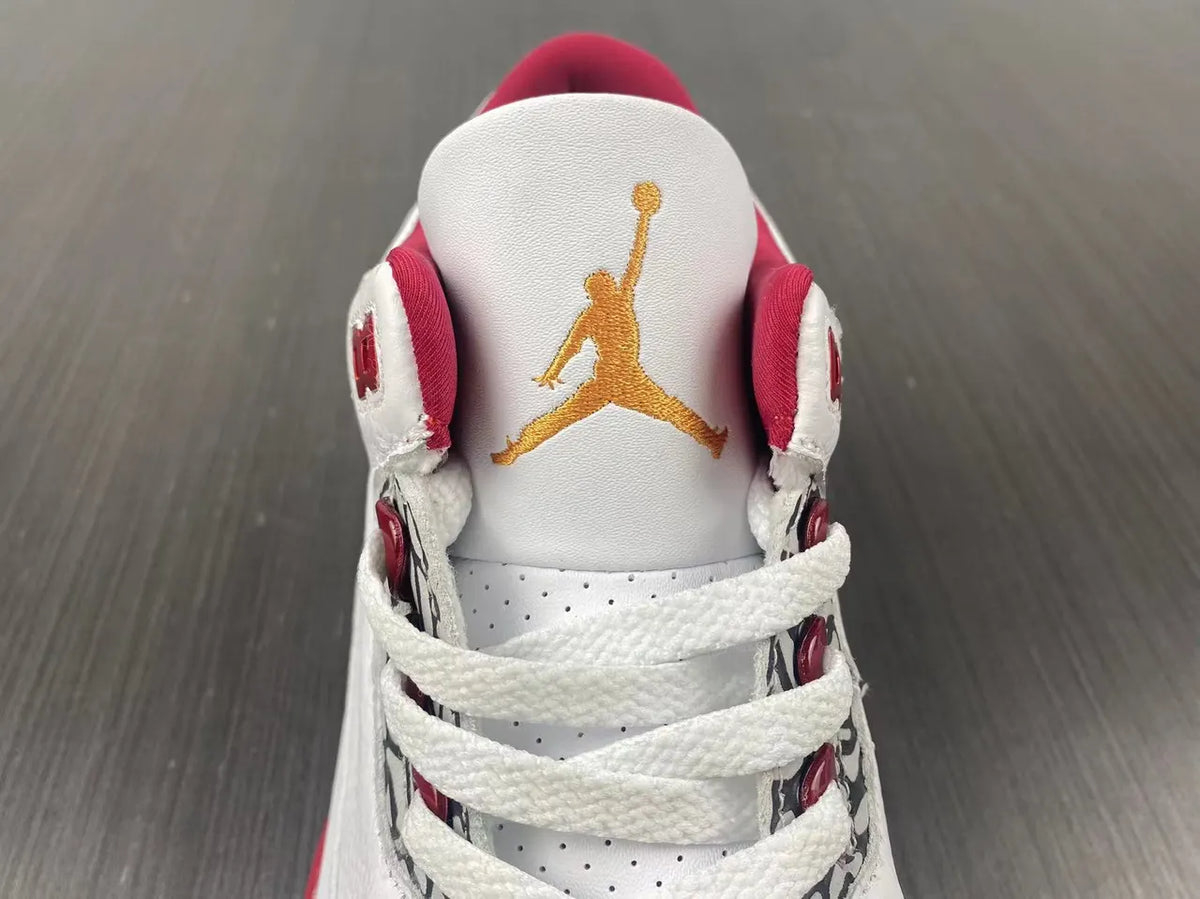 iconic Air Jordan 3 Retro White Red - Hình 3