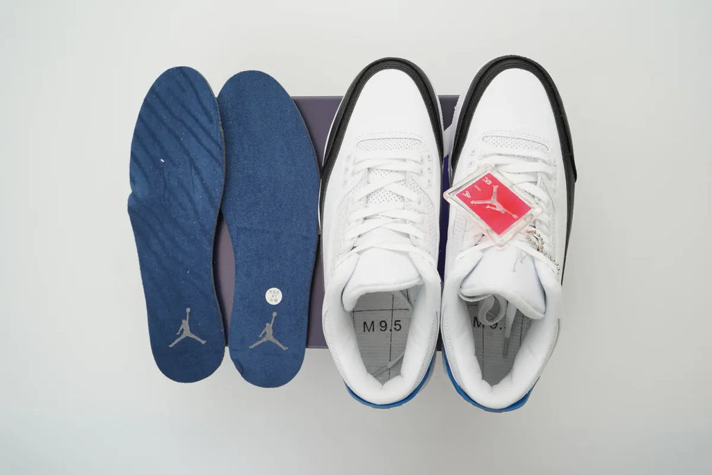 Jordan 3 Retro White Black Blue