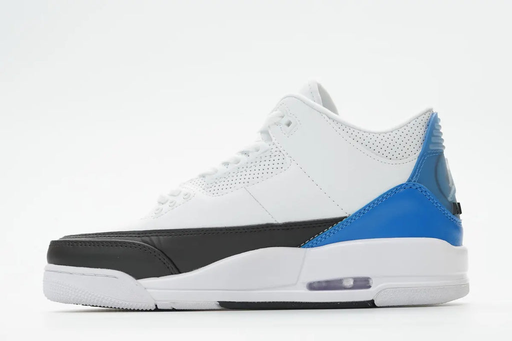 Jordan 3 Retro White Black Blue - Hình 7
