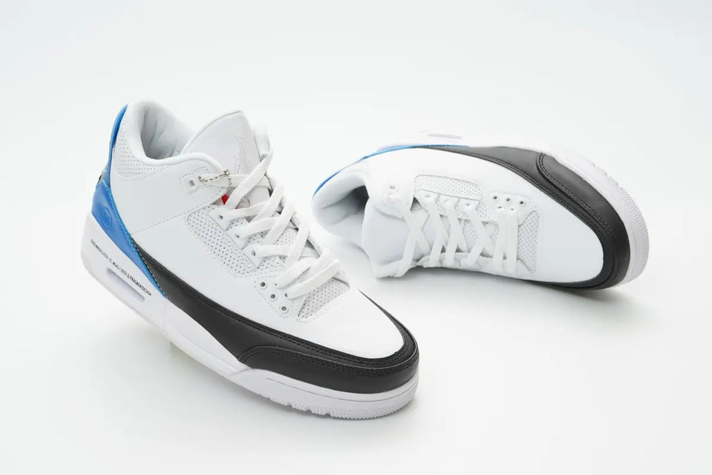 Jordan 3 Retro White Black Blue - Hình 5