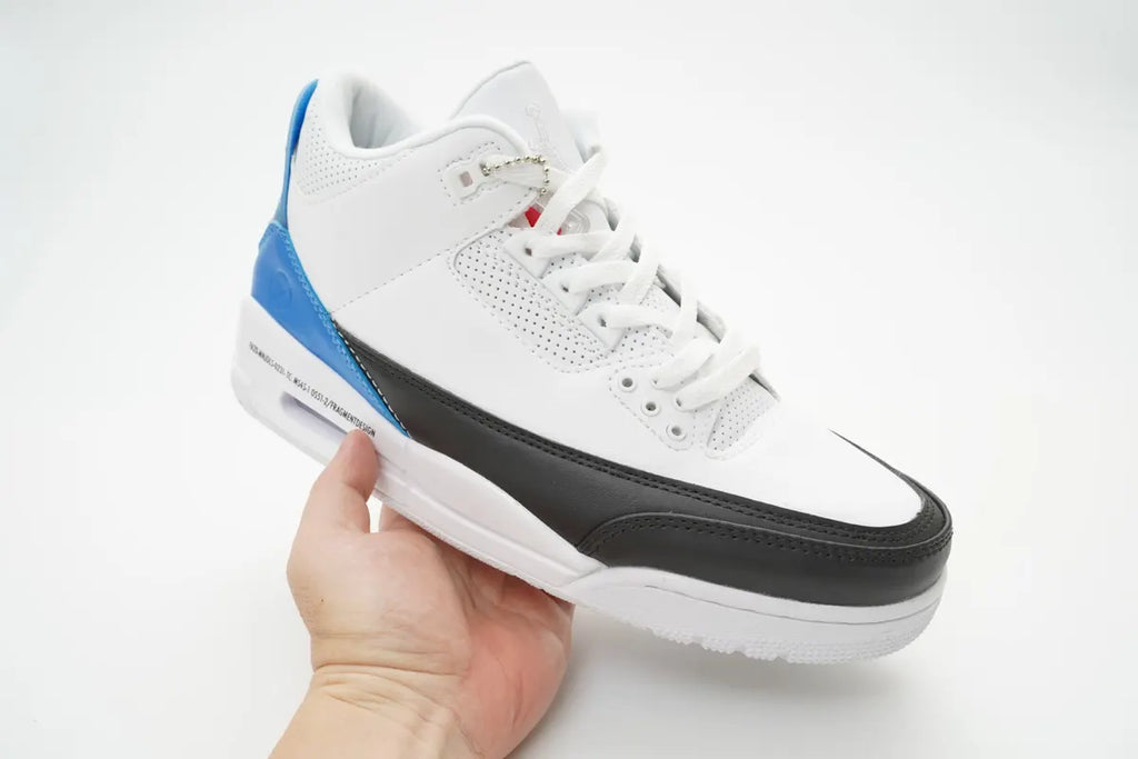 Jordan 3 Retro White Black Blue - Hình 11