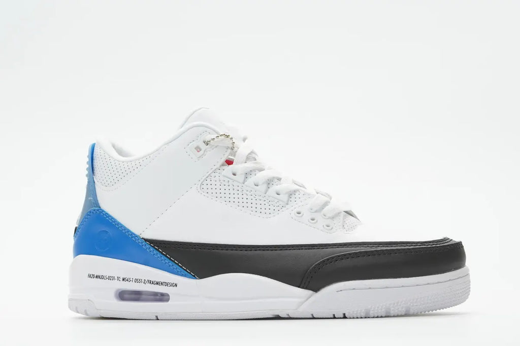 Jordan 3 Retro White Black Blue - Hình 8
