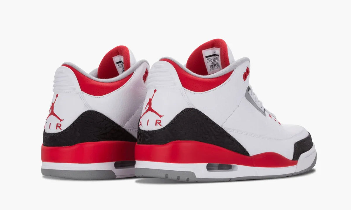 classic Air Jordan 3 Retro White Fire Red - Hình 3