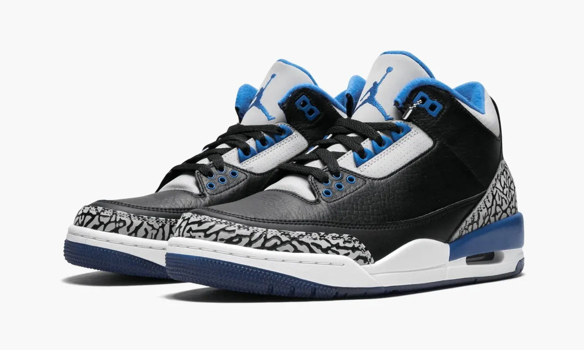 Air Jordan 3 Black Cement Blue - Hình 3