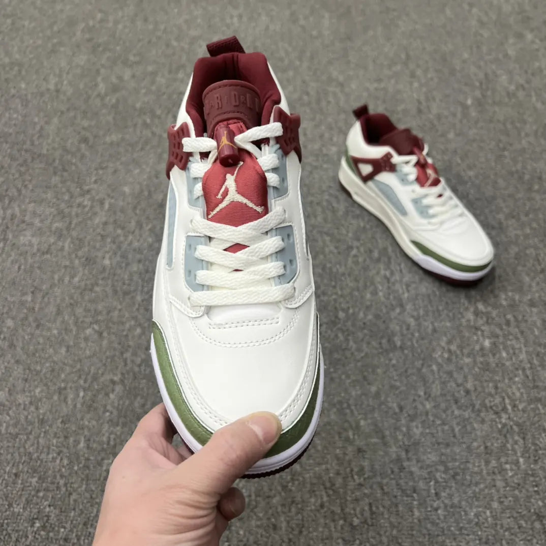 Air Jordan 4 Low White Burgundy - Hình 8