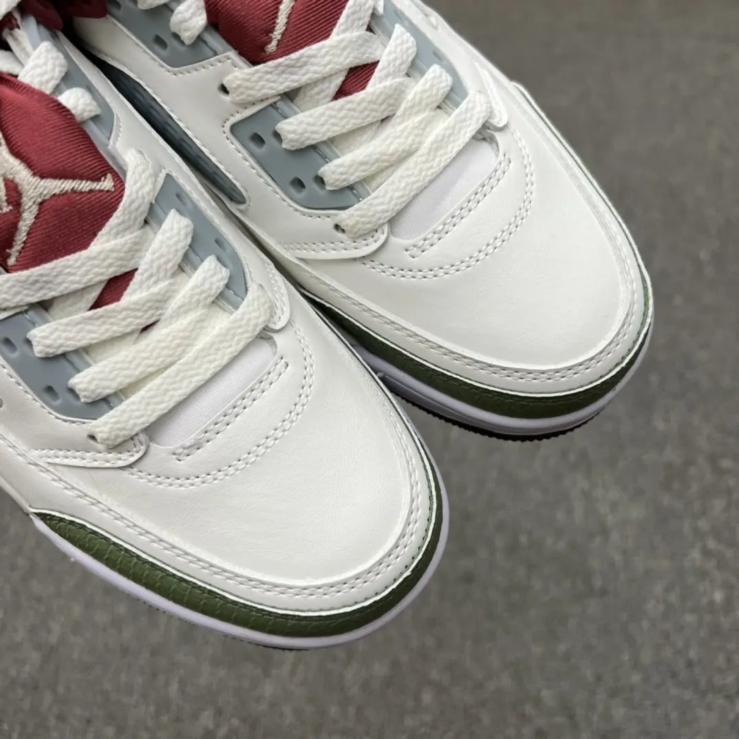 Air Jordan 4 Low White Burgundy - Hình 5