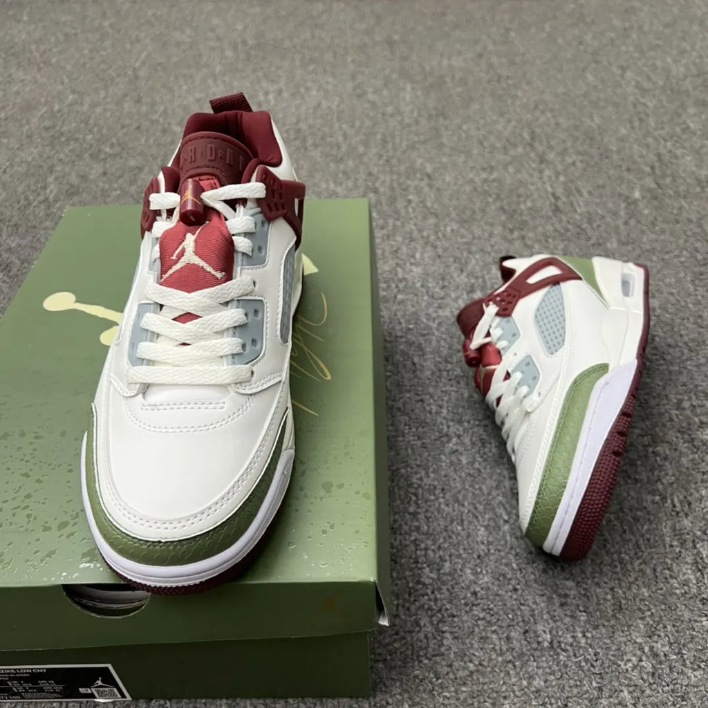Air Jordan 4 Low White Burgundy - Hình 7
