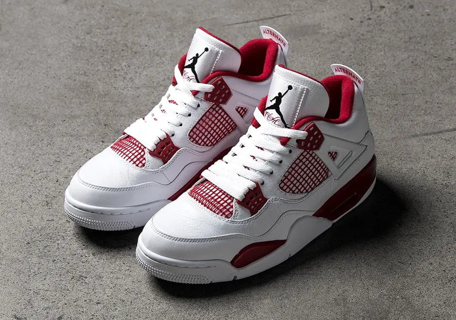 classic Air Jordan 4 Retro White/Red - Hình 3