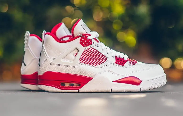 classic Air Jordan 4 Retro White/Red - Hình 2