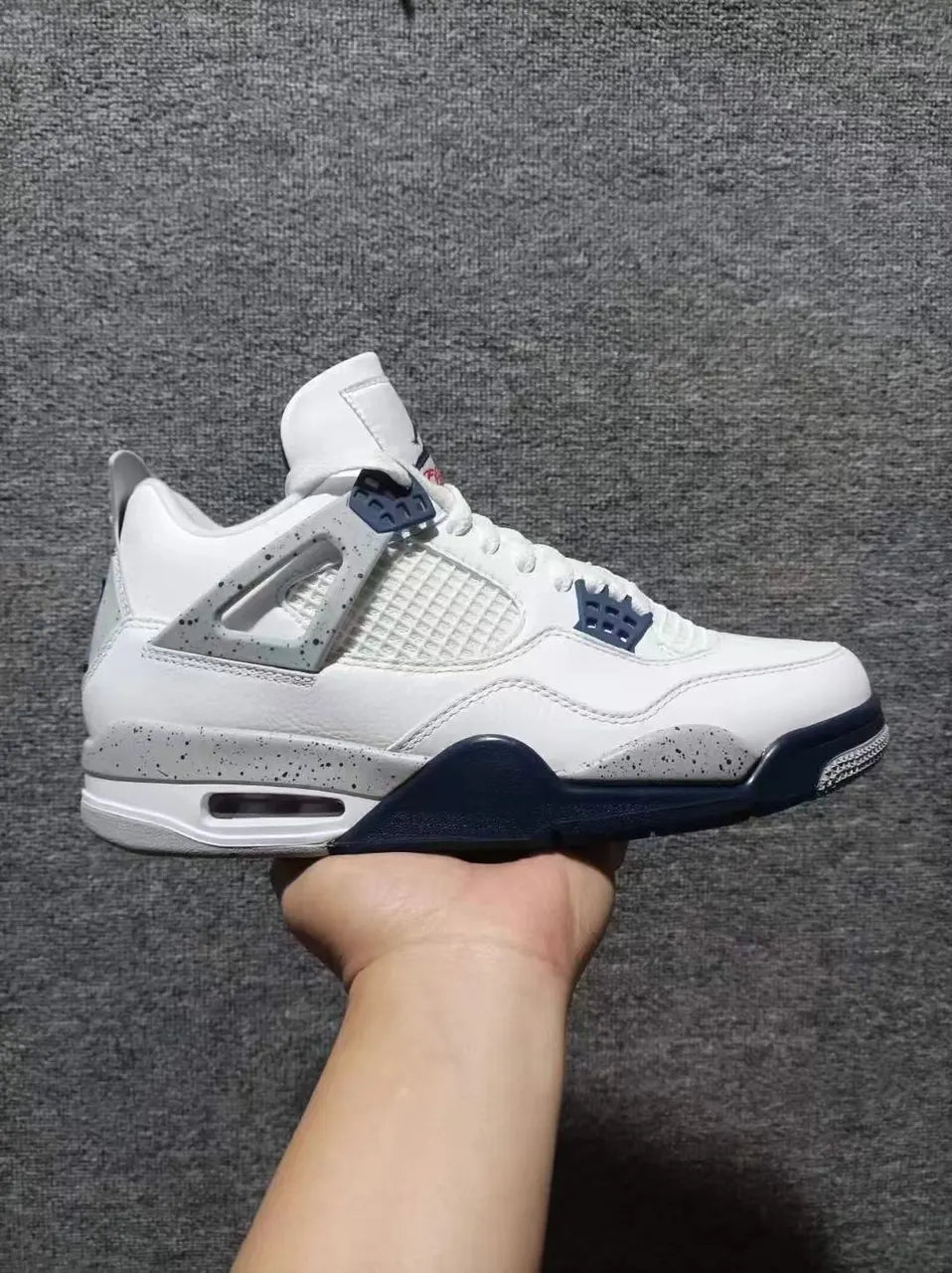classic Air Jordan 4 Retro White Midnight Navy