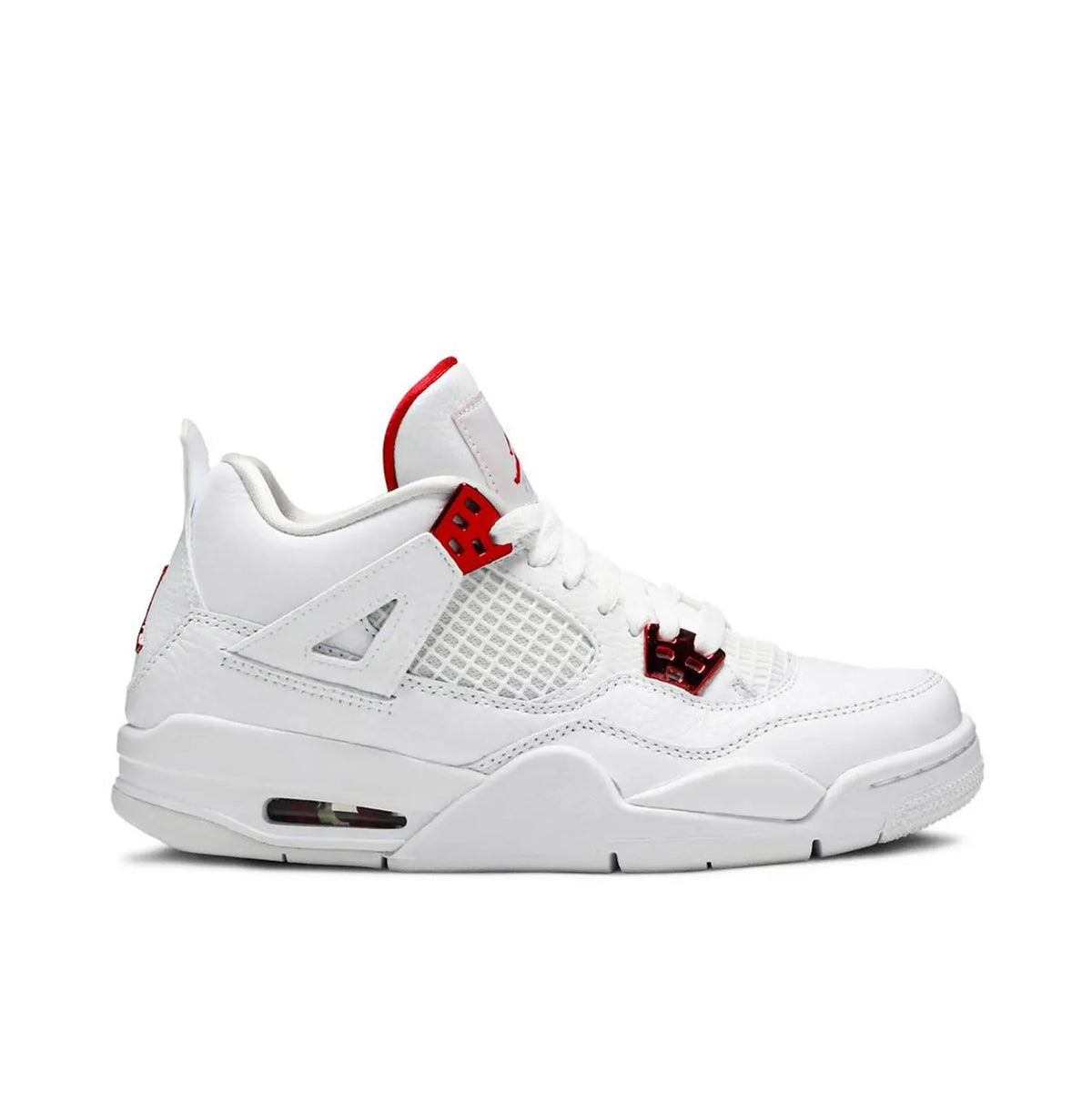 metallic Air Jordan 4 White Red