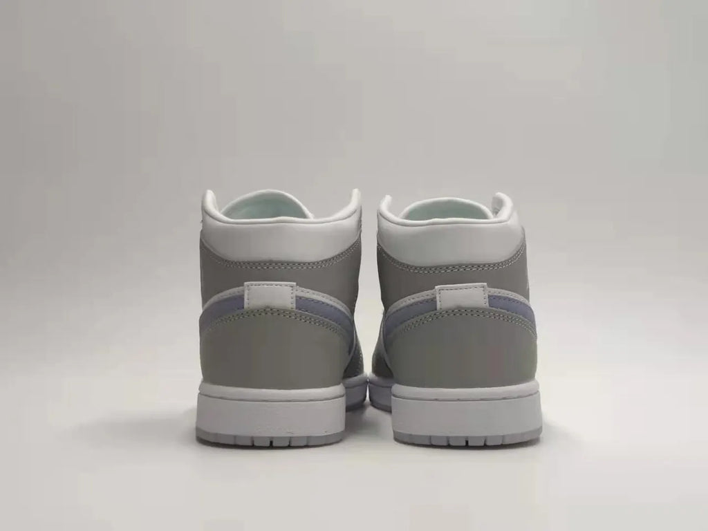 classic Air Jordan 1 Mid White Grey - Hình 3