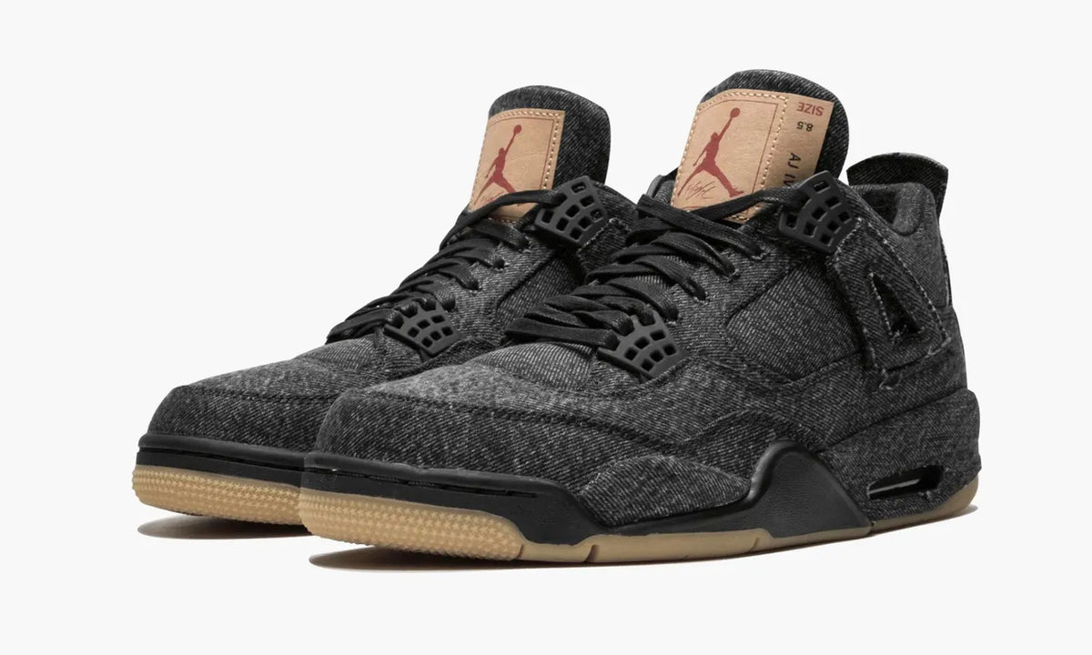 retro Air Jordan 4 Black Denim - Hình 3