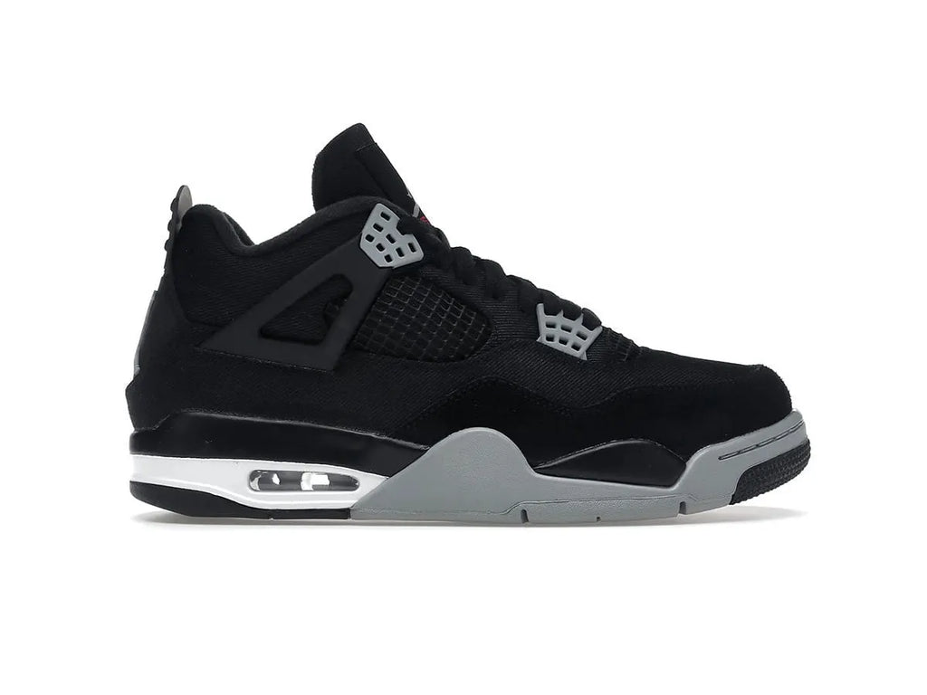premium Jordan 4 Retro Black Canvas - Hình 2